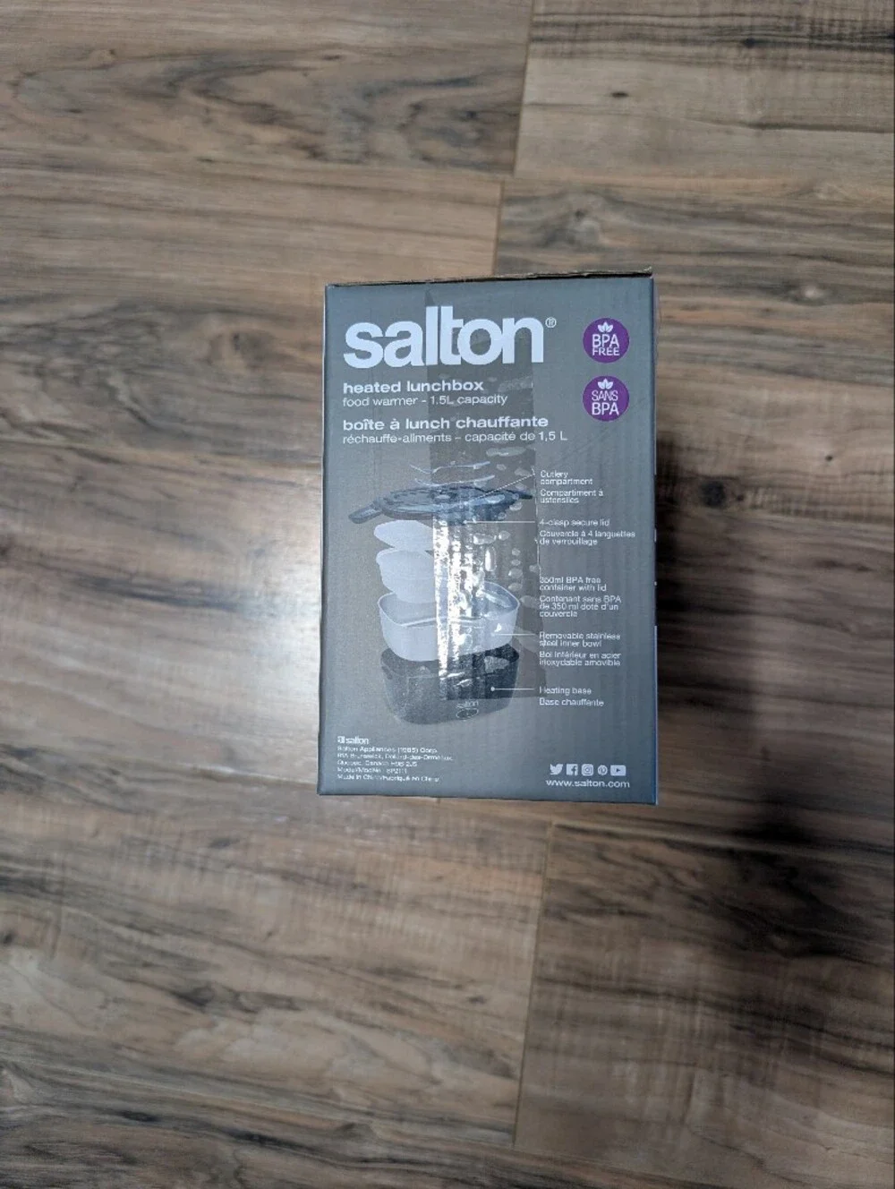 Salton Heated Lunchbox Food Warmer - Black